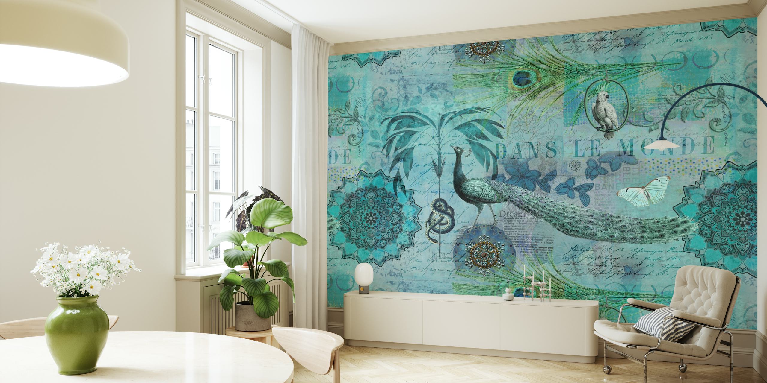 Birds Fantasy World tapetti huoneessa